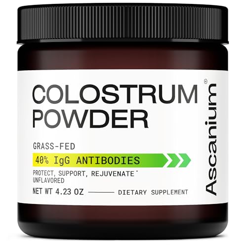 Colostrum Powder - Grass-Fed 40% IgG Colostrum Supplement Powder - Bovine Ascanium uk supplements