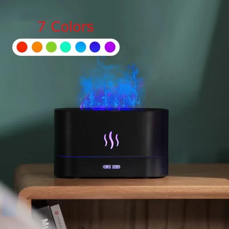 Flame Aroma Diffuser Humidifier 180ml, Oil Essential 2 Modes Brightness Aroma Humidifier Generic uk supplements