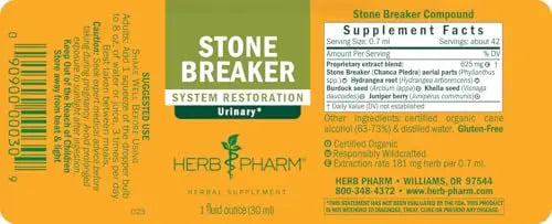 Herb Pharm Stone Breaker (Chanca Piedra) Compound Liquid for Urinary System Support - 1 Fl Oz Herb Pharm uk supplements