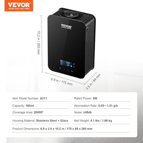 VEVOR Upgrade HVAC Scent Diffuser, Smart Scent Air Machine for Home, 180ML with Cold Air Technology VEVOR uk supplements