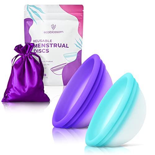 Ecoblossom Menstrual Original Disc - Set of 2 Reusable Period Discs Regular (Small & Large (Pack of 2)) EcoBlossom uk supplements
