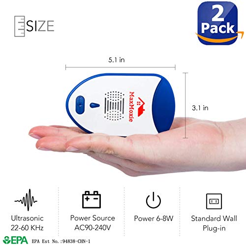 MaxMoxie Ultrasonic Pest Repeller, Humane Mice Control Electronic Insect MaxMoxie uk supplements