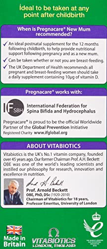 Vitabiotics - Pregnacare - New Mum - 56 Tablets Pregnacare uk supplements