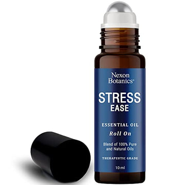 Stress Ease Essential Oil Roll On Blend 10ml - Natural Stress Relief Essential Oils Roll Nexon Botanics uk supplements