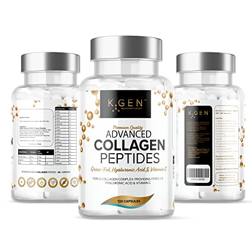 Pure Collagen Supplements Capsules Grass Fed Advanced Multi Collagen Peptides K GEN rejuvenation nutrition uk supplements