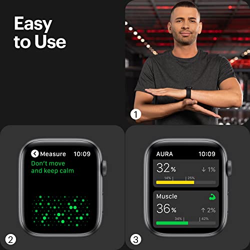 AURA Strap 2 Compatible w Apple Watch – for Body Fat, BMI & Weight Loss - Body Composion AURA Strap uk supplements