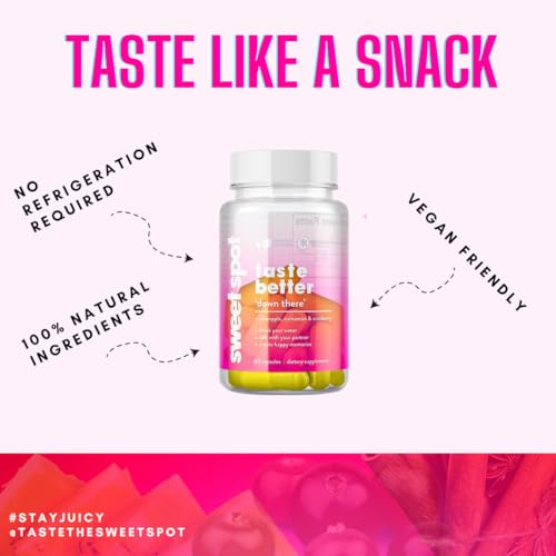 Sweet Spot - Pineapple Extract Vaginal Probiotics to Taste Great - 60 Capsules - Supports Vaginal Health TASTE THE SWEET SPOT uk supplements