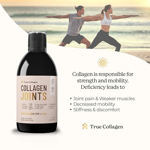 True Collagen Joint Peptides - Pack of 500ml, Berry Flavour | Dietary Supplements with Turmeric & Green Tea Extract True Collagen uk supplements