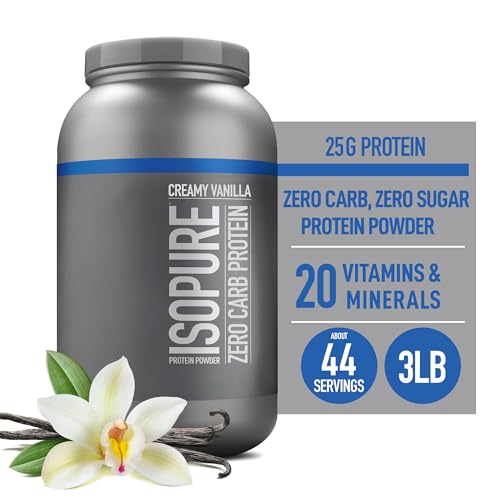 Isopure Protein Powder, Creamy Vanilla Whey Isolate with Vitamin C & Zinc for Immune Isopure uk supplements