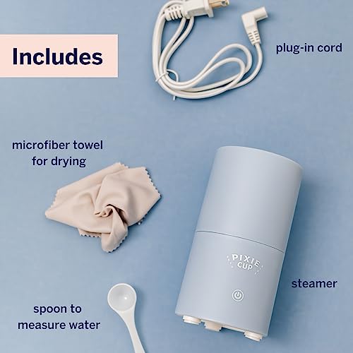 Pixie Menstrual Cup & Disc Steamer Sterilizer 2.0 - Kills 99.9% of Germs with Cleaner Steam Pixie Cup uk supplements