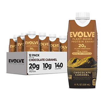 Evolve Plant Based Protein Shake, Chocolate Caramel, 20g Vegan Protein, Dairy Free Evolve uk supplements