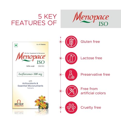 30 Tablets with Isoflavones, Amino acids & Essential Vitamins to Support Menopause Symptoms My Store uk supplements