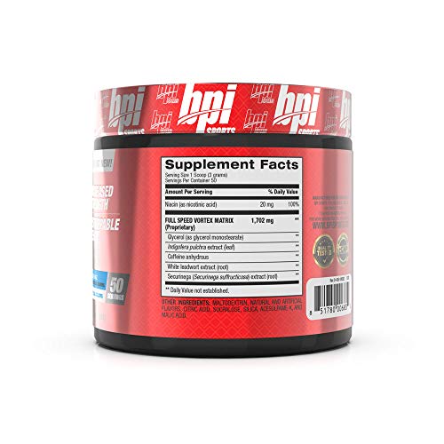 BPI Sports 1.M.R. Vortex Pre-Workout Powder, Blue Raz, 5.3 Ounce BPI Sports uk supplements