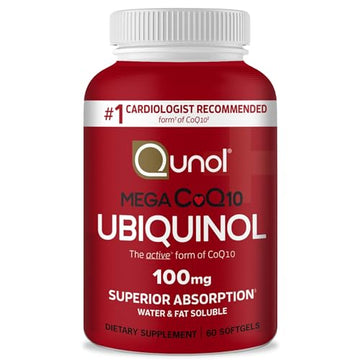 Qunol Ubiquinol CoQ10 100mg Softgels, Qunol Mega Ubiquinol 100mg - Superior Absorpti Qunol uk supplements