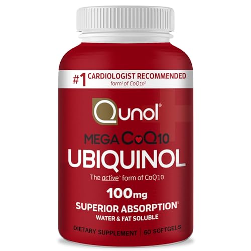 Qunol Ubiquinol CoQ10 100mg Softgels, Qunol Mega Ubiquinol 100mg - Superior Absorpti Qunol uk supplements