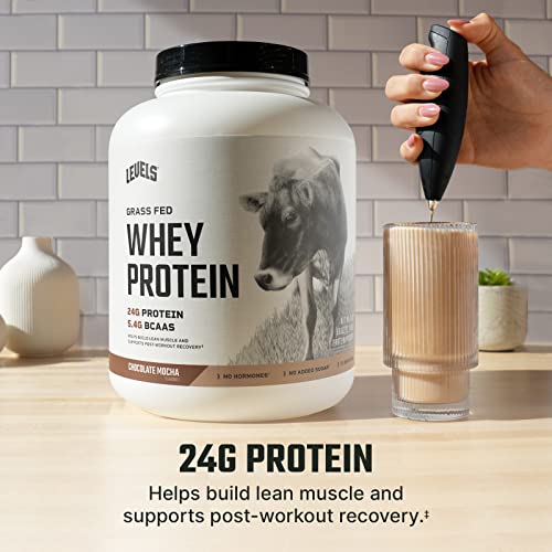 Levels Grass Fed 100% Whey Protein, No Hormones, Chocolate Mocha, 5LB Levels Nutrition uk supplements
