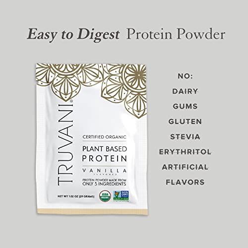 Truvani Organic Vegan Protein Powder Sample Pack - 20g of Plant Based Protein, Organic Truvani uk supplements