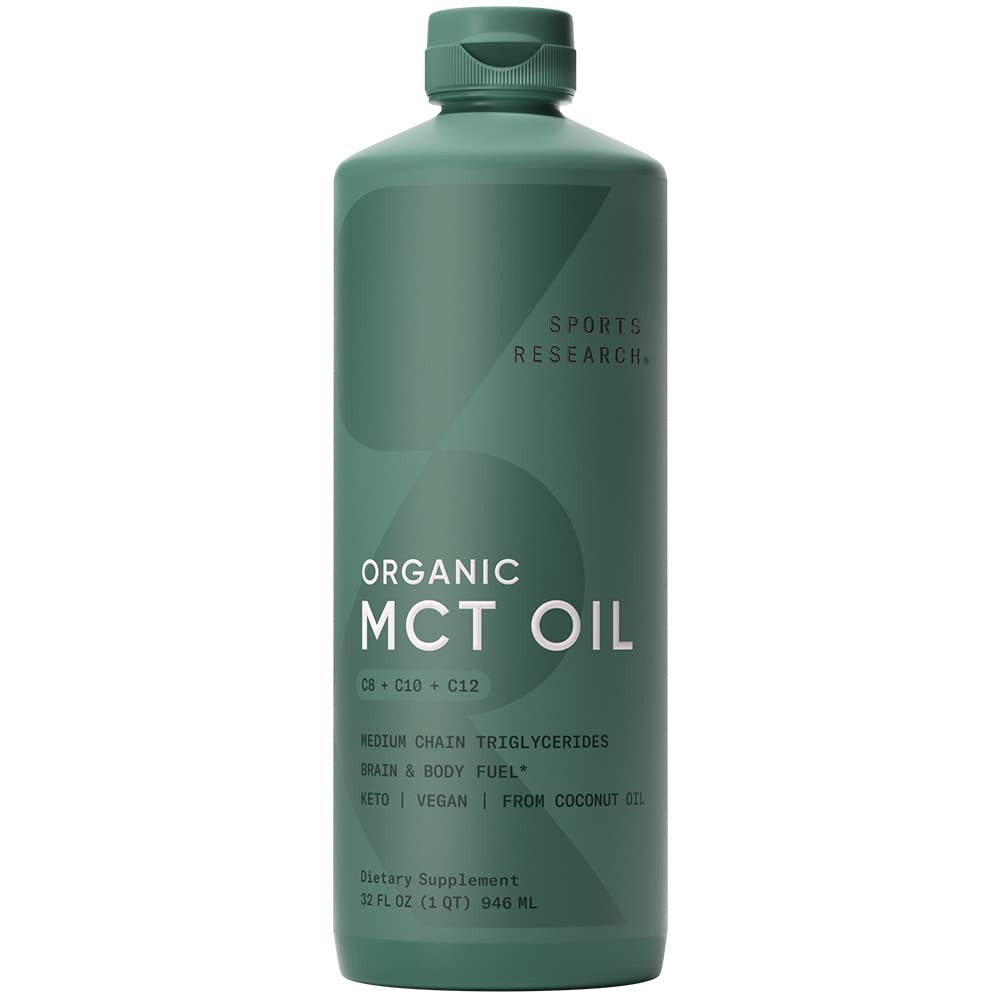 Sports Research Keto MCT Oil from Organic Coconuts - Fatty Acid Fuel for Body Sports Research uk supplements