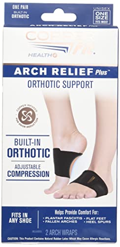 Copper Fit Health Unisex Arch Relief Plus with Built-In Orthotic (Pack of 12) Copper Fit uk supplements