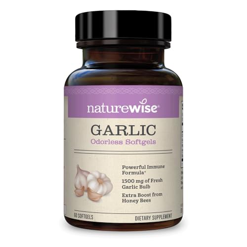 NatureWise Garlic Odorless Softgels 1500mg Support Teeth & Immune System Health NatureWise uk supplements