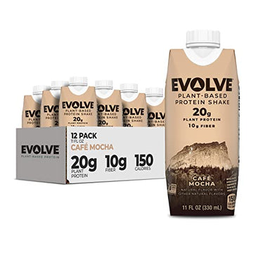 Evolve Plant Based Protein Shake, Café Mocha, 20g Vegan Protein, Dairy Free, No Artificial Evolve uk supplements