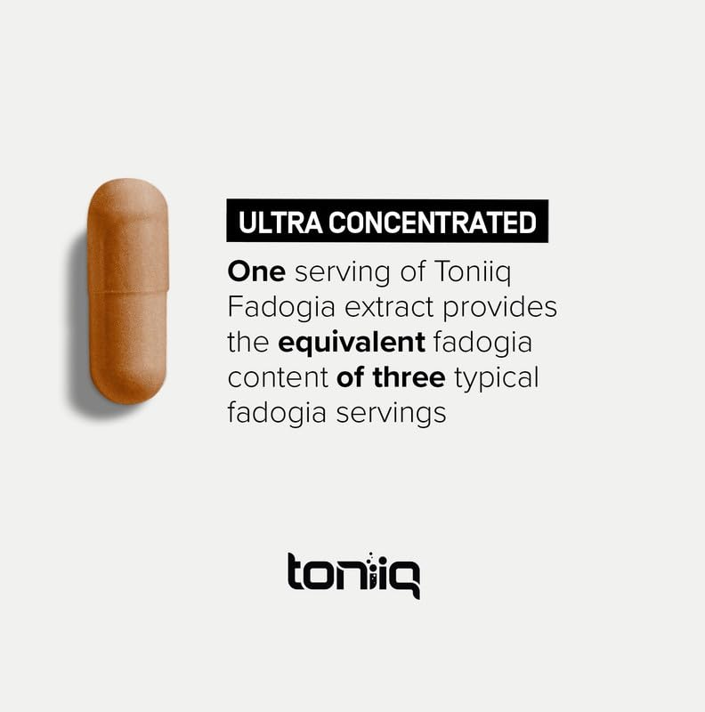 Toniiq Fadogia Agrestis - Ultra High Potency 30:1 Extract - 1200mg Per Serving - Highly Concentrated - Third-Party Lab Tested - 120 Capsules Toniiq uk supplements