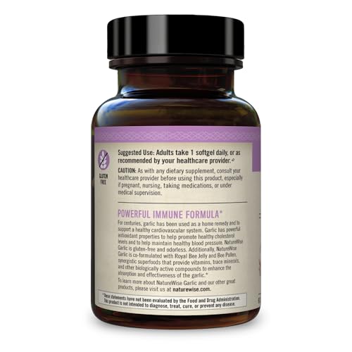 NatureWise Garlic Odorless Softgels 1500mg Support Teeth & Immune System Health NatureWise uk supplements