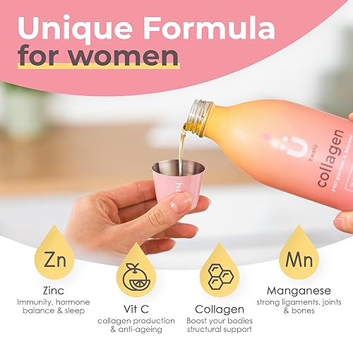 Collagen Supplements for Women, Highest-Dose 12000mg Liquid Collagen Peptides, Bovine Collagen Healu uk supplements