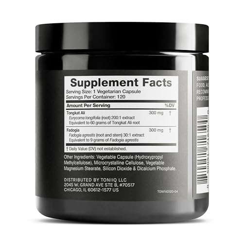Ultra Concentrated 69,000mg Tongkat Ali Fadogia Agrestis Blend – 200:1 Tongkat Ali + 30:1 Toniiq uk supplements