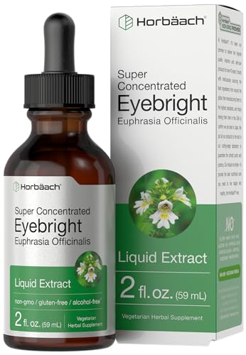 Eyebright Herb Supplement | 2 fl oz | Alcohol Free Drops | Super Concentrated Liquid Horbäach uk supplements