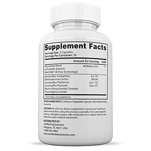 Justified Laboratories (2 Pack) Clear Nails Plus Max Pills 40 Billion CFU Probiotic Supports Justified Laboratories uk supplements