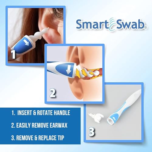 Smart Swab - Spiral Ear Cleanser - Earwax Remover Tool - 16 Replaceable ND products uk supplements