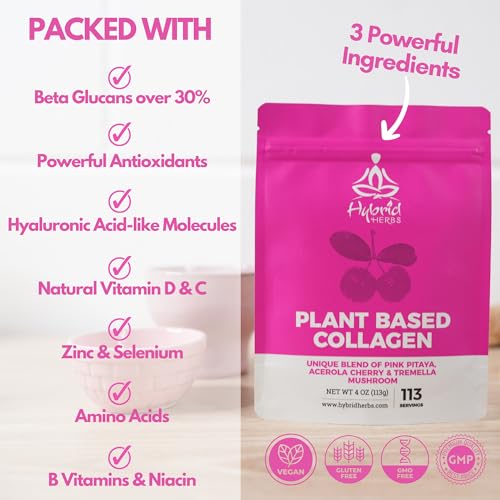 HYBRID HERBS – Plant Based Collagen Powder - Anti Aging Supplement for Skin, Wrinkles Hybrid Herbs uk supplements