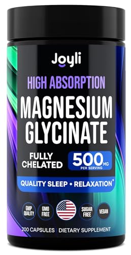 Magnesium Glycinate 500MG - Magnesium for Sleep - High Absorption Chelated Magnesiu JOYLI Nutrition uk supplements