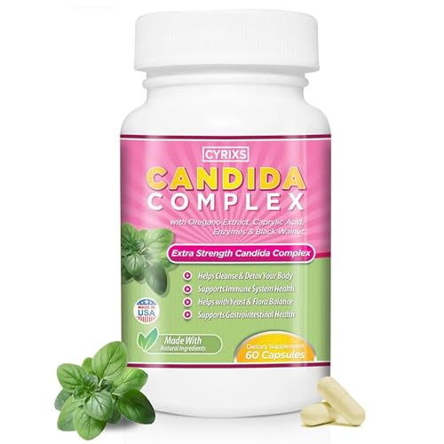 Cyrixs Health Candida Complex | Boost Your Immune System | All Natural Gut Cleanse with Herbs, Antifungals Cyrixs Health uk supplements