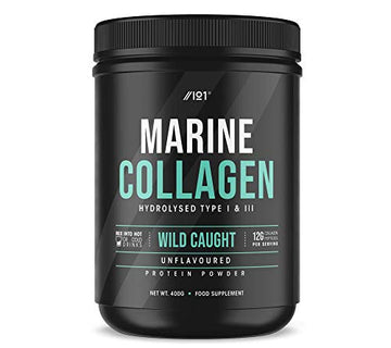 Marine Collagen Powder Supplement - 400g - Wild-Caught Canadian Marine Collagen - Unflavoured - Types 1 & 3 Hydrolysed Collagen ALPHA01 uk supplements