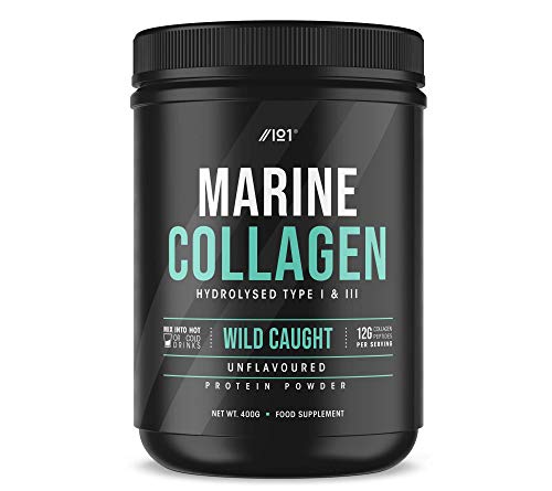 Marine Collagen Powder Supplement - 400g - Wild-Caught Canadian Marine Collagen - Unflavoured - Types 1 & 3 Hydrolysed Collagen ALPHA01 uk supplements