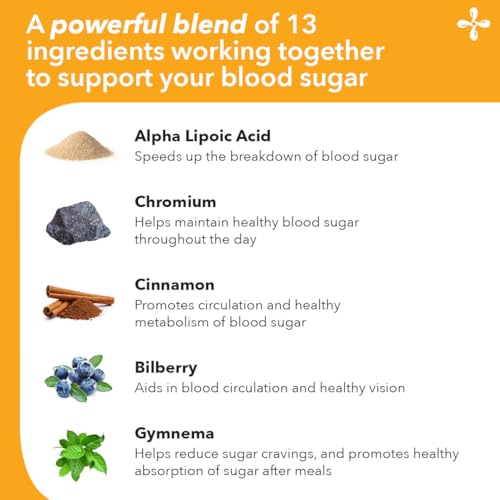 LifeSeasons GS Stabili-T - Blood Sugar Support Supplement - Healthy Circulation & Vision - Maintain Normal Levels - Chromium Cinnamon Gymnema Bilberry & Alpha Lipoic Acid - 90 Capsules LifeSeasons uk supplements