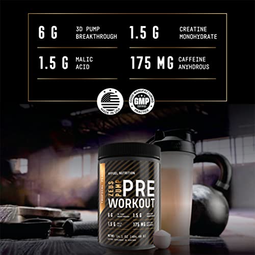 Hyfuel Nutrition Zeus Pump Pre Workout - Pump Focus Energy Power - 3D Pump Breakthrough Hyfuel Nutrition uk supplements