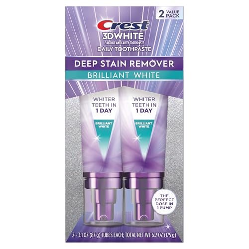 Crest 3DWhite Brilliance Deep Stain Remover Brilliant White Toothpaste - 3.1oz/2pk Crest uk supplements