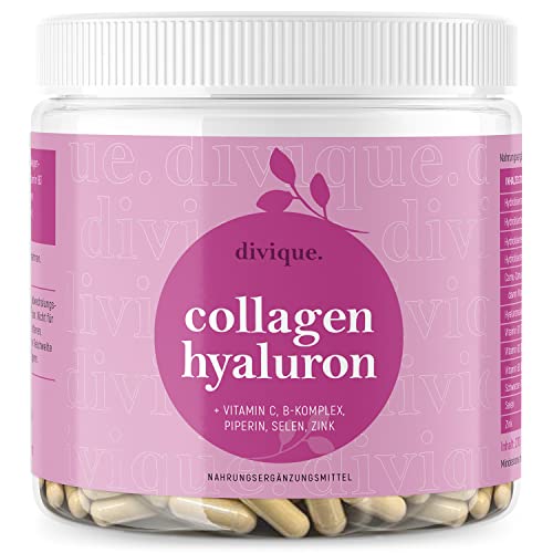 Collagen Capsules Divique Collagen Hyaluron 1500mg Collagen Peptides Type 1, 2, 3, 5, 10 Divique uk supplements