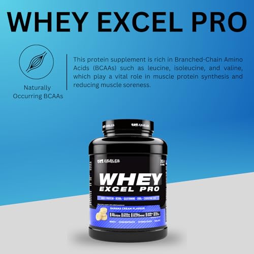 Out Angled Whey Excel Pro Whey Protein Powder Vanilla Flavour, 2kg, 66 Servings, High Protein Powder OUT ANGLED uk supplements