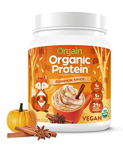 Orgain Organic Vegan Protein Powder, Pumpkin Spice - 21g of Plant Based Protein Orgain uk supplements