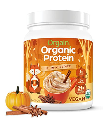Orgain Organic Vegan Protein Powder, Pumpkin Spice - 21g of Plant Based Protein Orgain uk supplements
