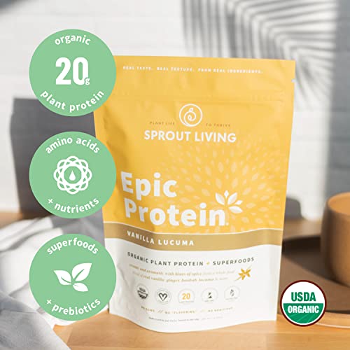 Sprout Living Epic Protein Vanilla Lucuma, 454 g Sprout Living uk supplements