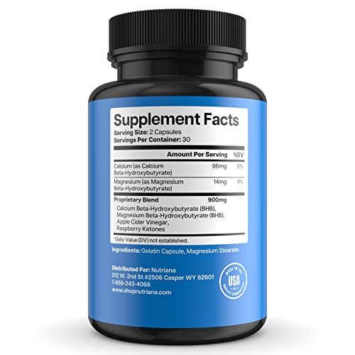 Keto BHB Exogenous Ketones for Men & Women - Keto Supplements for Mental Clarity Nutriana uk supplements