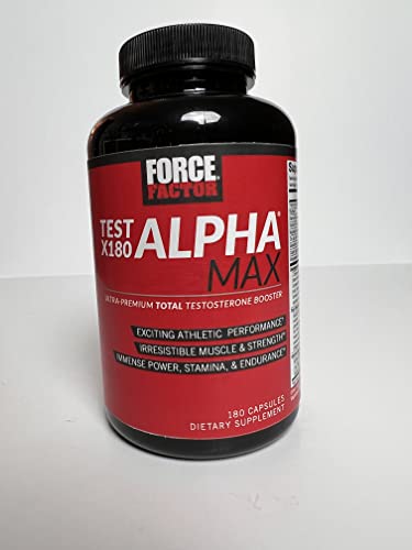 FORCE FACTOR Test X180 Alpha Max, 2-Pack, Total Testosterone and Nitric Oxide Booster Force Factor uk supplements