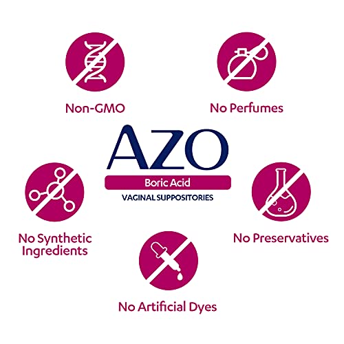 AZO Boric Acid Vaginal Suppositories, Helps Support Odor Control and Balance Vaginal PH AZO uk supplements