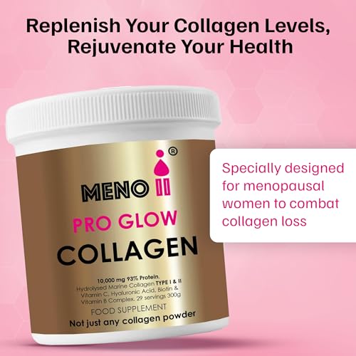 Meno II PRO Glow Marine Collagen Powder 10,000mg - High-Potency Supplements for Women Skin Hydration Meno II uk supplements