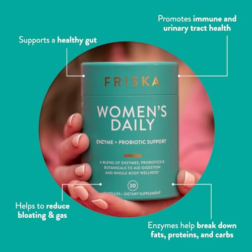 FRISKA Women’s Daily Digestive Enzyme and Probiotics Supplement, Advanced FR!SKA uk supplements